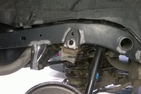 Landcruiser rear suspension after sand blasting